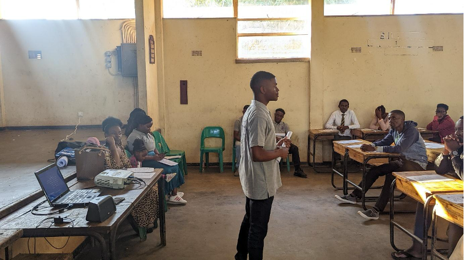 Volunteer leading session